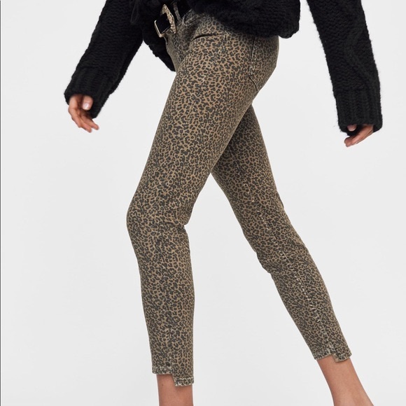 Zara Animal Print Jeans - Picture 2 of 6